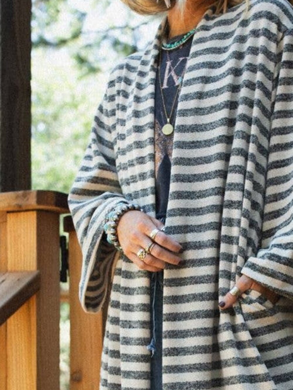 NWT The Nest-Three Bird Nest Endless Love Striped Cardigan - Picture 15 of 15